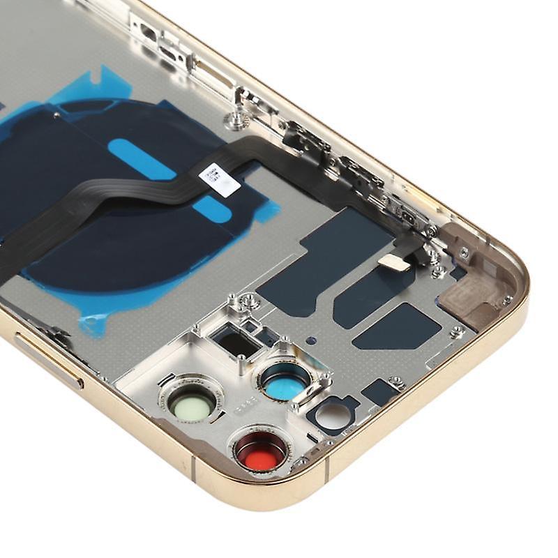 Back Housing With Small Parts for iPhone 12 Pro Maxs - Gold - Best Cell Phone Parts Distributor in Canada, Parts Source Back Housing With Small Parts for iPhone 12 Pro Maxs - Gold - Best Cell Phone Parts Distributor in Canada, Parts Source